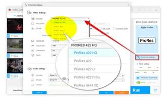 Convert H.265 to ProRes Variants