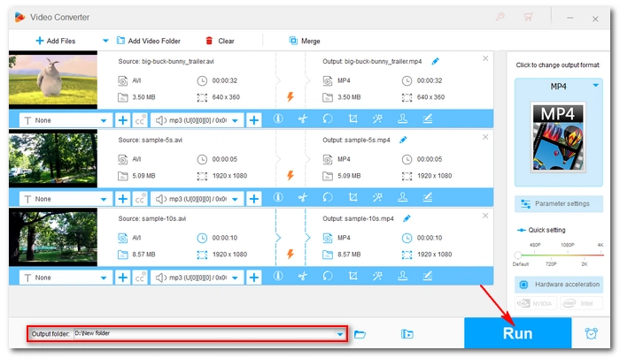 Convert AVI to MP4 at Once