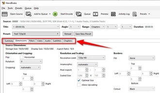 Modify Output Settings