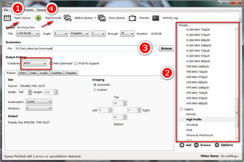 HandBrake can't copy protected dvd