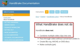 Can HandBrake Merge Video Files