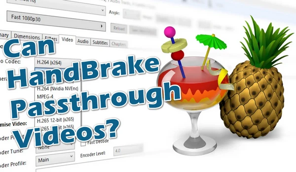 Can HandBrake Passthrough Video