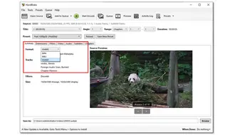 Select Output Format