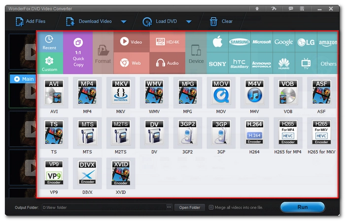 Choose Output Format