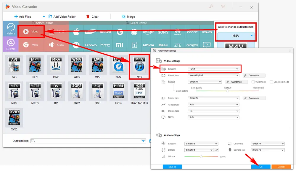 Select Output Format