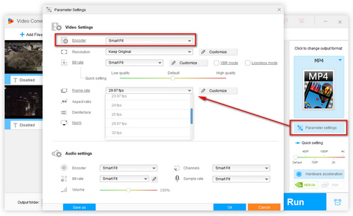 Change Encoder and Switch to CFR Mode