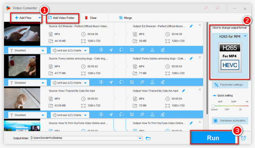 Choose HEVC to Convert