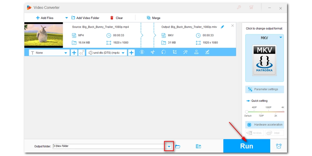 Convert HEVC to MKV