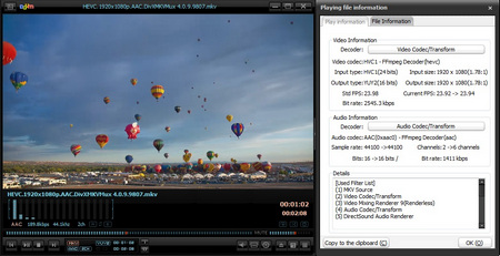 X265/HEVC Player