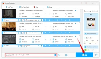 Start HEVC to AV1 Conversion Process