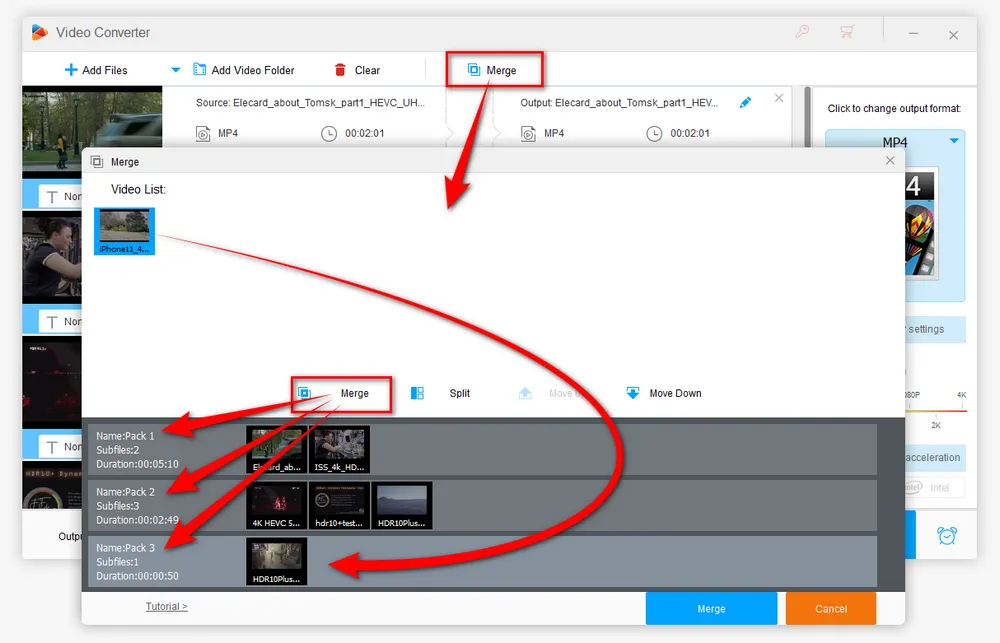 Edit HEVC Videos by Merging