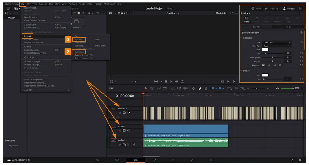 How to Add Subtitles on DaVinci Resolve