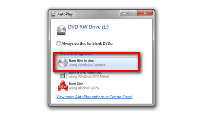 Video de DVD de Windows 7 Burn Burn