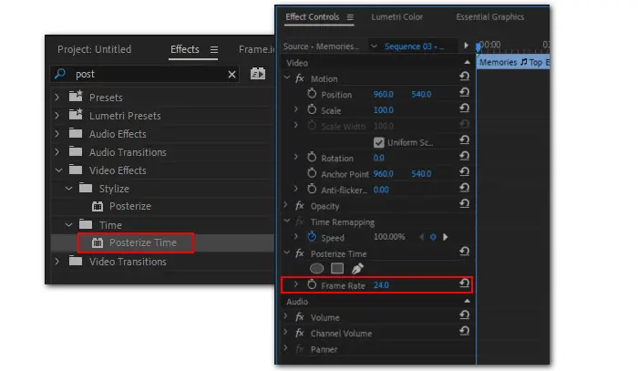 Change Clip Frame Rate in Premiere Pro