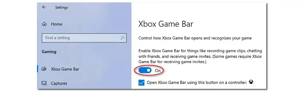 Enable Xbox Game Bar