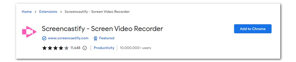 Add Screencastify to Chrome