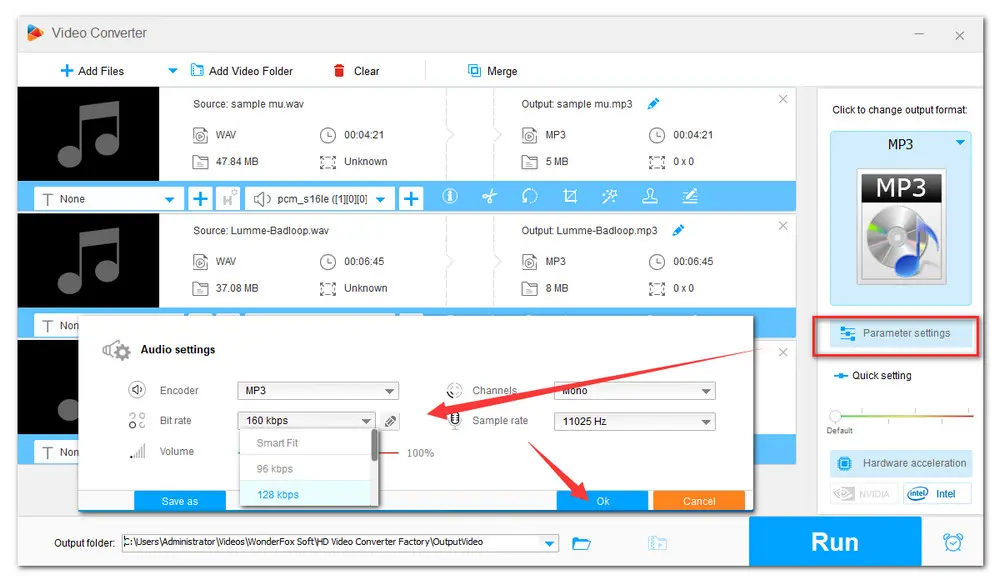 Lower Audio Bitrate to Reduce Audio File Size