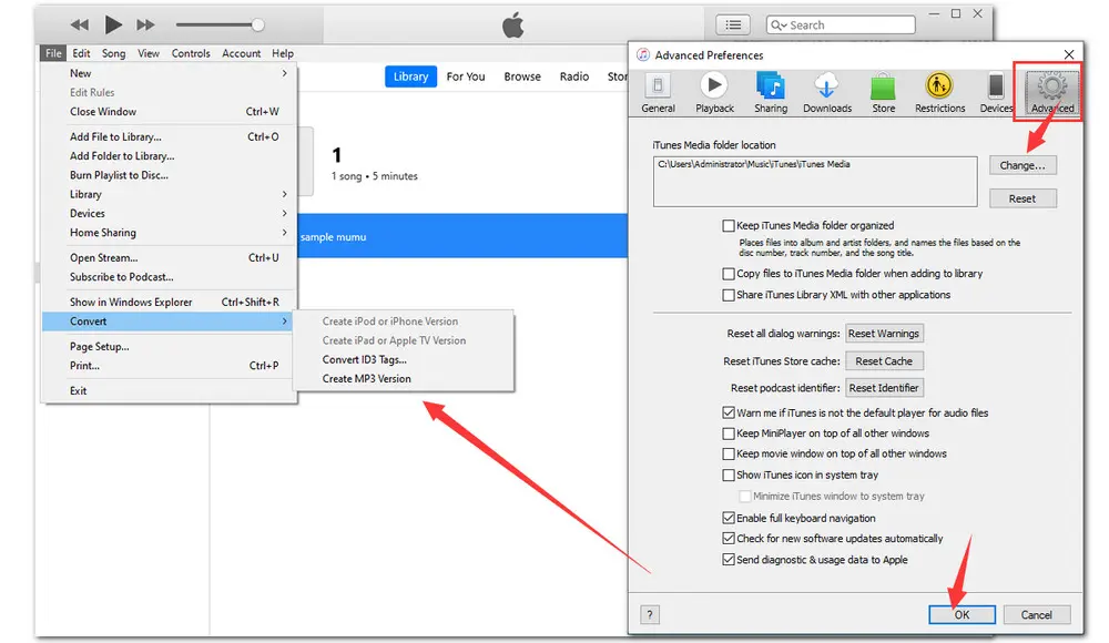 Download the Compressed Audio File for Email with iTunes