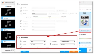 Modify Output Settings