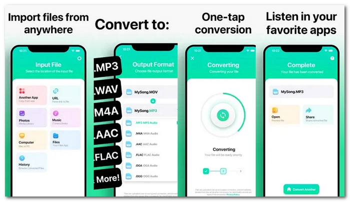 Convert into MP3 on iPhone or iPad