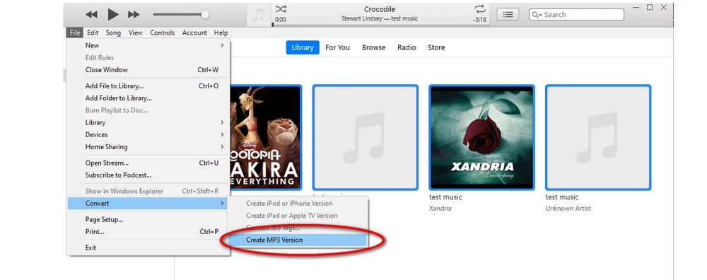 Convert M4A to MP3 in iTunes