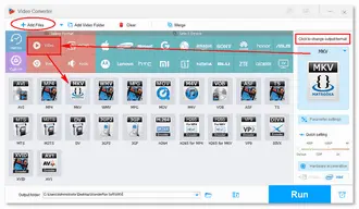 Select output format