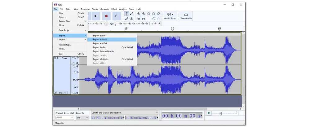 Audacity Turn Video into Audio