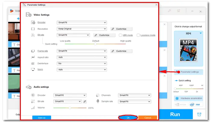 Customize Parameter Settings