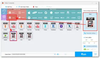 Select FLV as Output Format