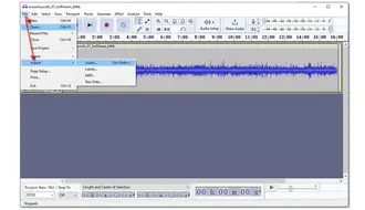 Import Audio to Audacity