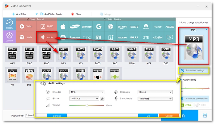 Select Output Format