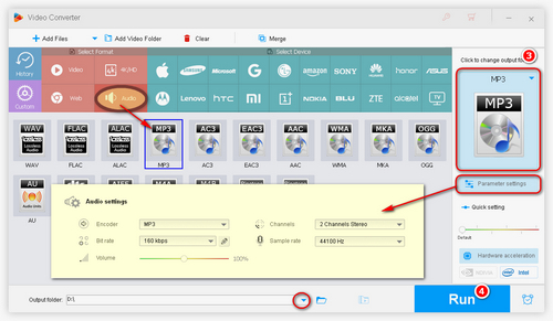 Choose an Output Format and Start the Conversion