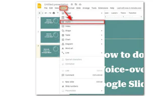 Do a Voice-over on Google Slides