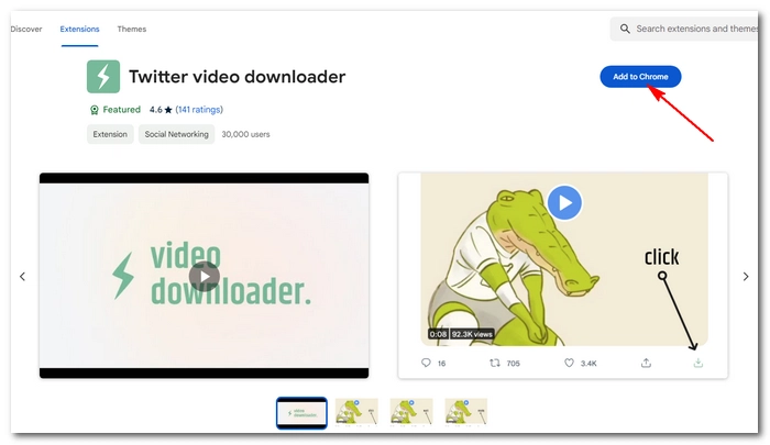 Add Twitter video downloader Extension to Chrome