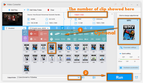 Choose the Output Path and Start Cutting Process