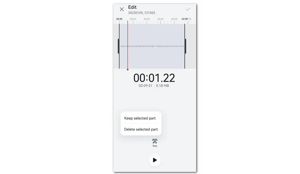 Edit Recorded Audio on Android
