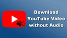 Download YouTube Video without Audio