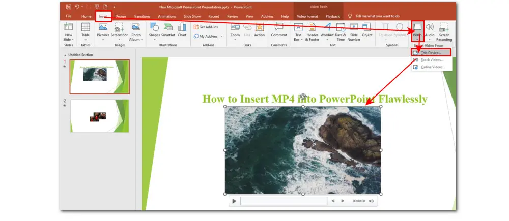 How to Embed MP4 in PowerPoint