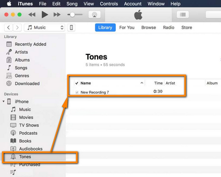 Convert the Recording to Ringtone