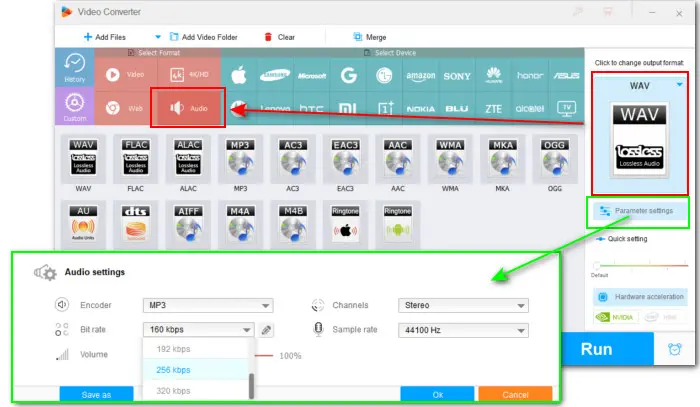 Select an Output Format