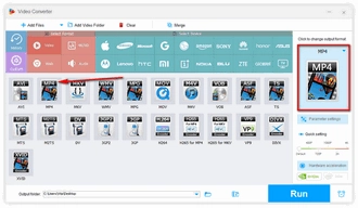 Select an output format 