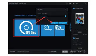 Load Region-coded DVD Source into DVD Ripper