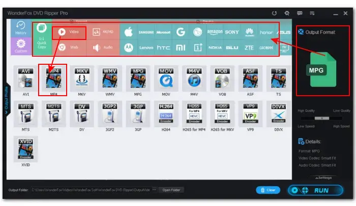 Select a Digital Output Format