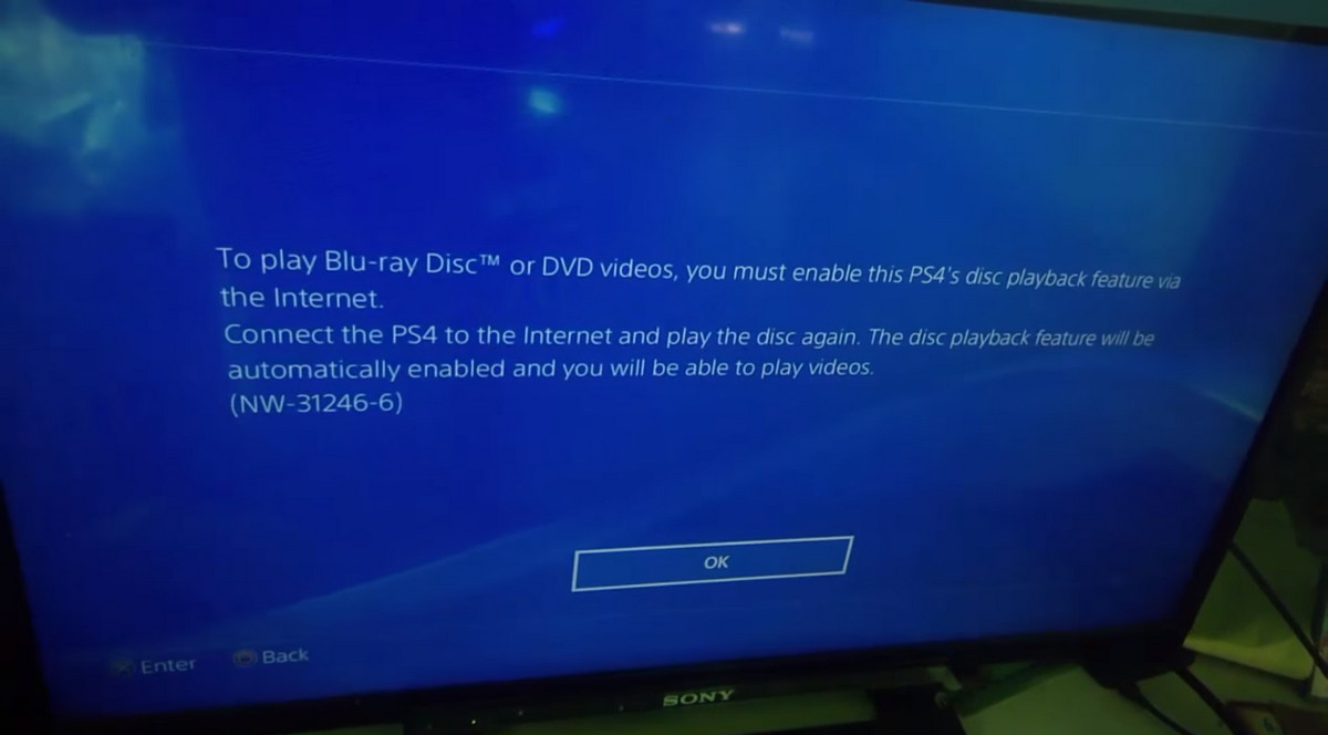 Can’t play disc on PS4