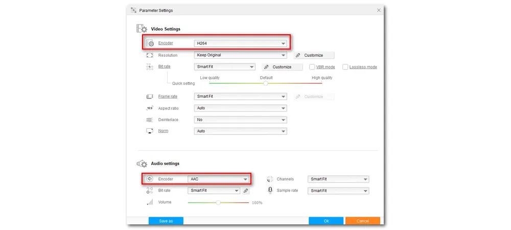 Modify Output Settings