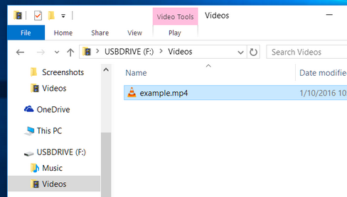 Copy the Converted Videos to USB Drive