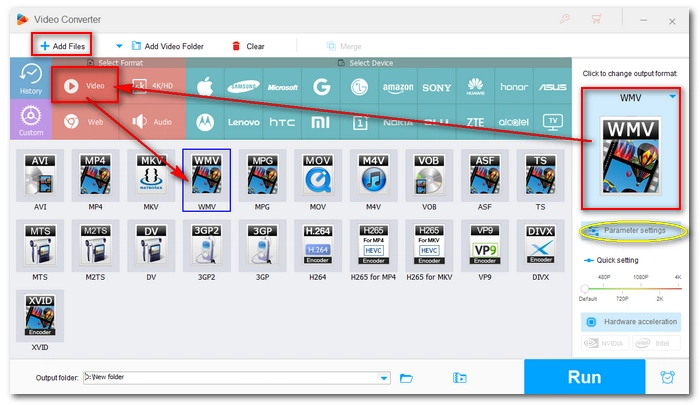 Select Output Format