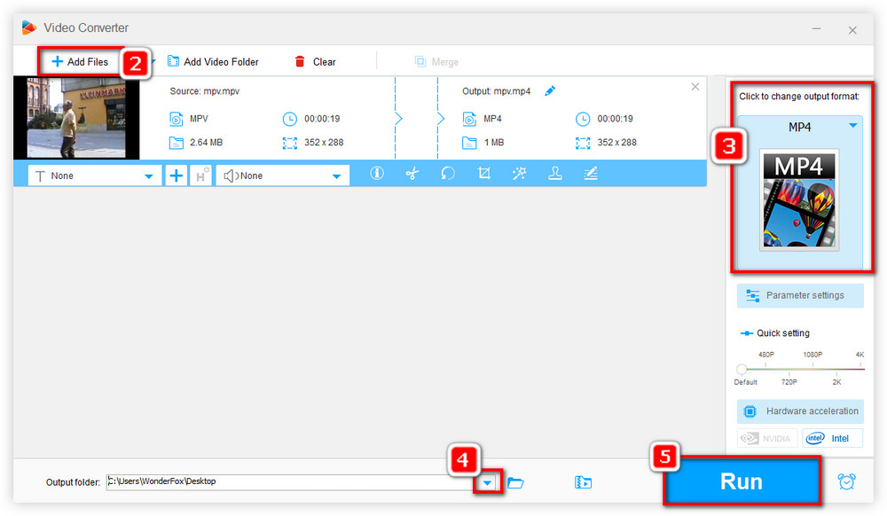 Convert MPV to MP4 