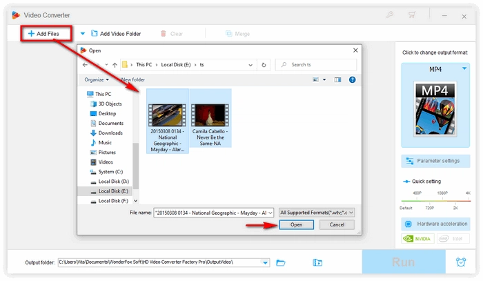 Import TS videos
