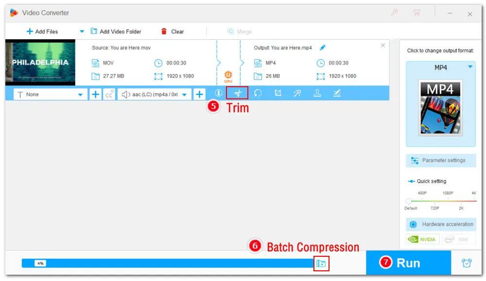 Trim and Compress Video